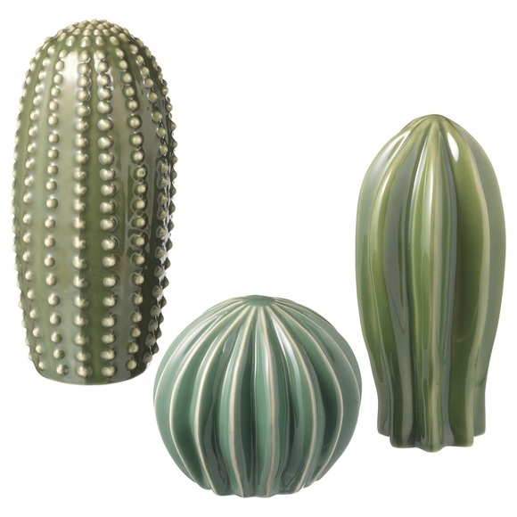🌵Ceramic Cactus🌵Decorations Set of 3 Desert Succulent SJÄLSLIGT NWT - Picture 5 of 11
